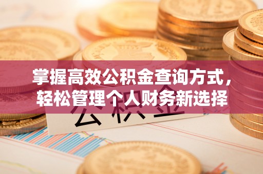 寮步掌握高效公积金查询方式，轻松管理个人财务新选择