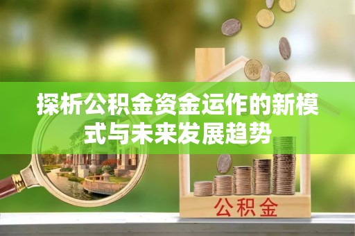 寮步探析公积金资金运作的新模式与未来发展趋势